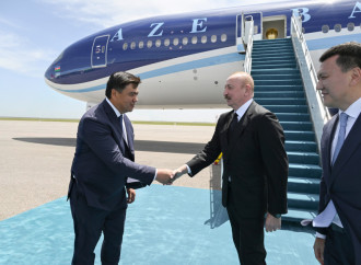Prezident İlham Əliyev Qazaxıstana işgüzar səfərə gəlib