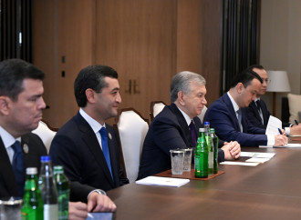 Prezident İlham Əliyev Özbəkistan Prezidenti Şavkat Mirziyoyevlə görüşüb
