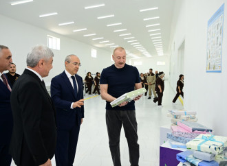Prezident İlham Əliyev Xocalı şəhərində “Qarabağ Tekstil Evi” MMC-nin açılışında iştirak edib