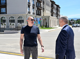 Prezident İlham Əliyev Xankəndidə əsaslı şəkildə yenidən qurulmuş Mədəniyyət Mərkəzinin açılışında iştirak edib