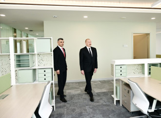 Prezident İlham Əliyev Mərkəzi Bankın yeni binasının açılışında iştirak edib
