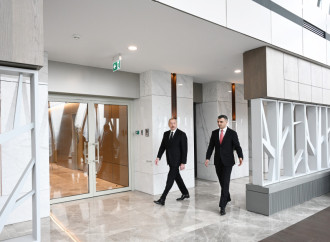 Prezident İlham Əliyev Mərkəzi Bankın yeni binasının açılışında iştirak edib