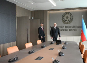 Prezident İlham Əliyev Mərkəzi Bankın yeni binasının açılışında iştirak edib