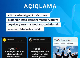 Statistik məlumatların şərhi zamanı onların mənbəyi düzgün izah edilməlidir - MEDİA