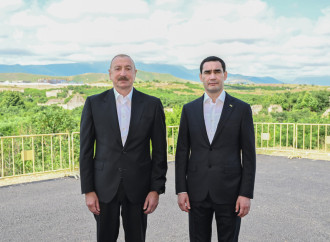 Azərbaycan Prezidenti İlham Əliyev və Türkmənistan Prezidenti Sərdar Berdiməhəmmədov Füzuli şəhərinin dağıdılmış yerlərinə baxıblar