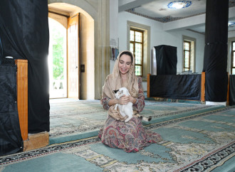Leyla Əliyeva Yevlaxda Cümə məscidini ziyarət edib