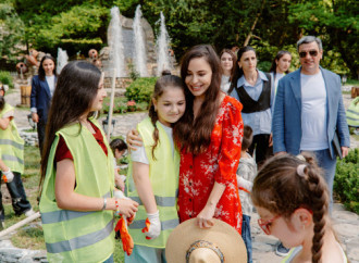 Leyla Əliyeva Qəbələdə fərdi sərginin açılışında və ağacəkmə aksiyasında iştirak edib