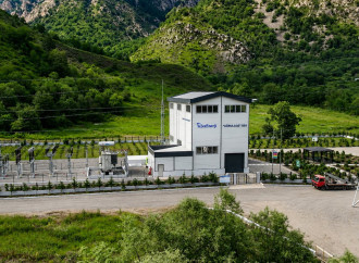 Prezident İlham Əliyev Laçında Hoçaz çayının üzərindəki su elektrik stansiyalarının açılışında iştirak edib