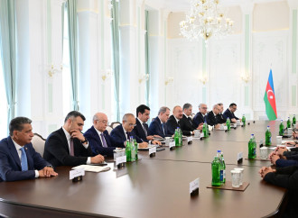 Prezident İlham Əliyevin Şuşada Slovakiya Prezidenti ilə geniş tərkibdə görüşü olub