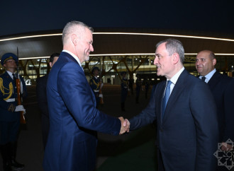 Slovakiya Prezidenti Füzuli aeroportundan təyyarə ilə Bakı şəhərinə yola düşüb