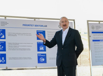 Prezidenti İlham Əliyev və Birinci xanım Mehriban Əliyeva Naxçıvan Sənaye Parkının təməlqoyma mərasimində iştirak ediblər