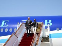 Prezident İlham Əliyev Qırğızıstana işgüzar səfərə gəlib