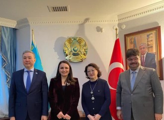 Aktotı Raimkulova Ankarada Azərbaycanın və Qazaxıstanın Türkiyədəki səfirləri ilə görüşüb