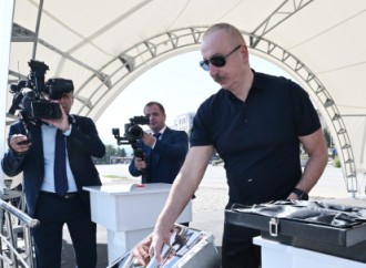 Prezident İlham Əliyev Xankəndi Konqres Mərkəzinin təməlini qoyub