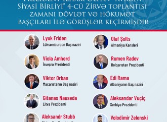 Prezident İlham Əliyev Avropa Siyasi Birliyinin 4-cü sammitində 12 ölkə və təşkilat lideri ilə görüşüb