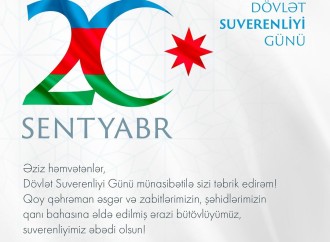 Birinci vitse-prezident Mehriban Əliyeva rəsmi "İnstagram" hesabında Dövlət Suverenliyi Günü ilə bağlı paylaşım edib