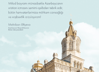 Birinci vitse-prezident Mehriban Əliyeva Milad bayramı münasibətilə Azərbaycanın xistian icmasını təbrik edib