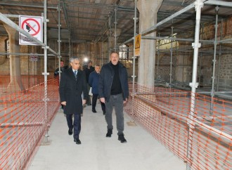 Prezident İlham Əliyev Şuşada Aşağı Gövhər Ağa məscidində aparılan bərpa işləri ilə tanış olub
